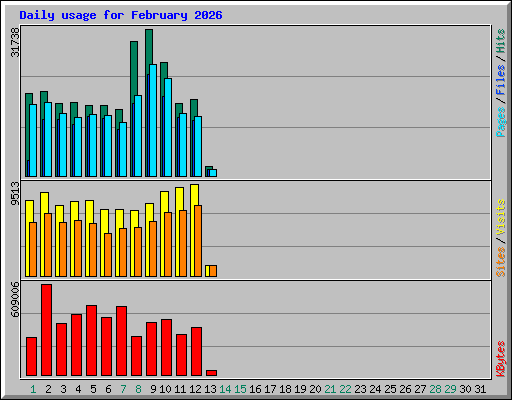Daily usage for February 2026