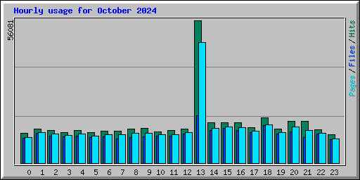 Hourly usage for October 2024