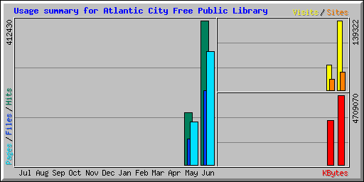 Usage summary for Atlantic City Free Public Library