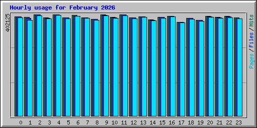 Hourly usage for February 2026